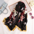 Elegant And Atmospheric Scarf For Women, Fashion Imitation Silk Air Conditioning Shawl - melvincucci