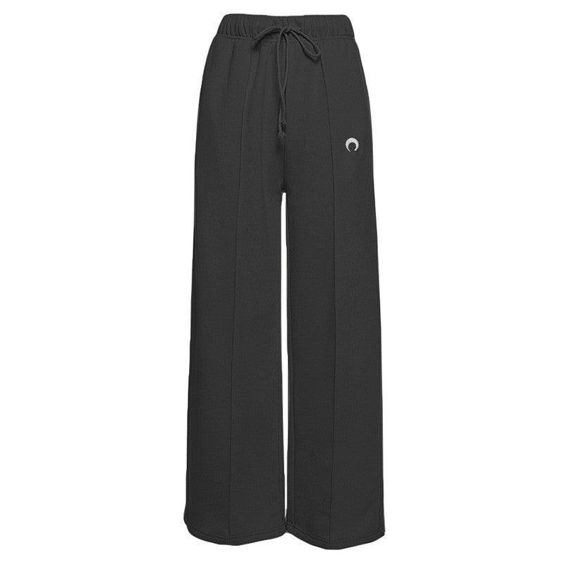 Embroidered Casual Straight Leg Simple All-match Pant - melvincucci