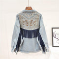 Embroidered Denim Jacket Women Loose Korean Style Wild Spring And Autumn Net Red Denim Jacket - melvincucci