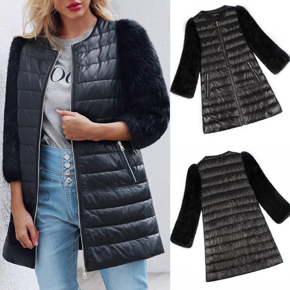 Europe Cloth Autumn Winter PU Jacket Women - melvincucci
