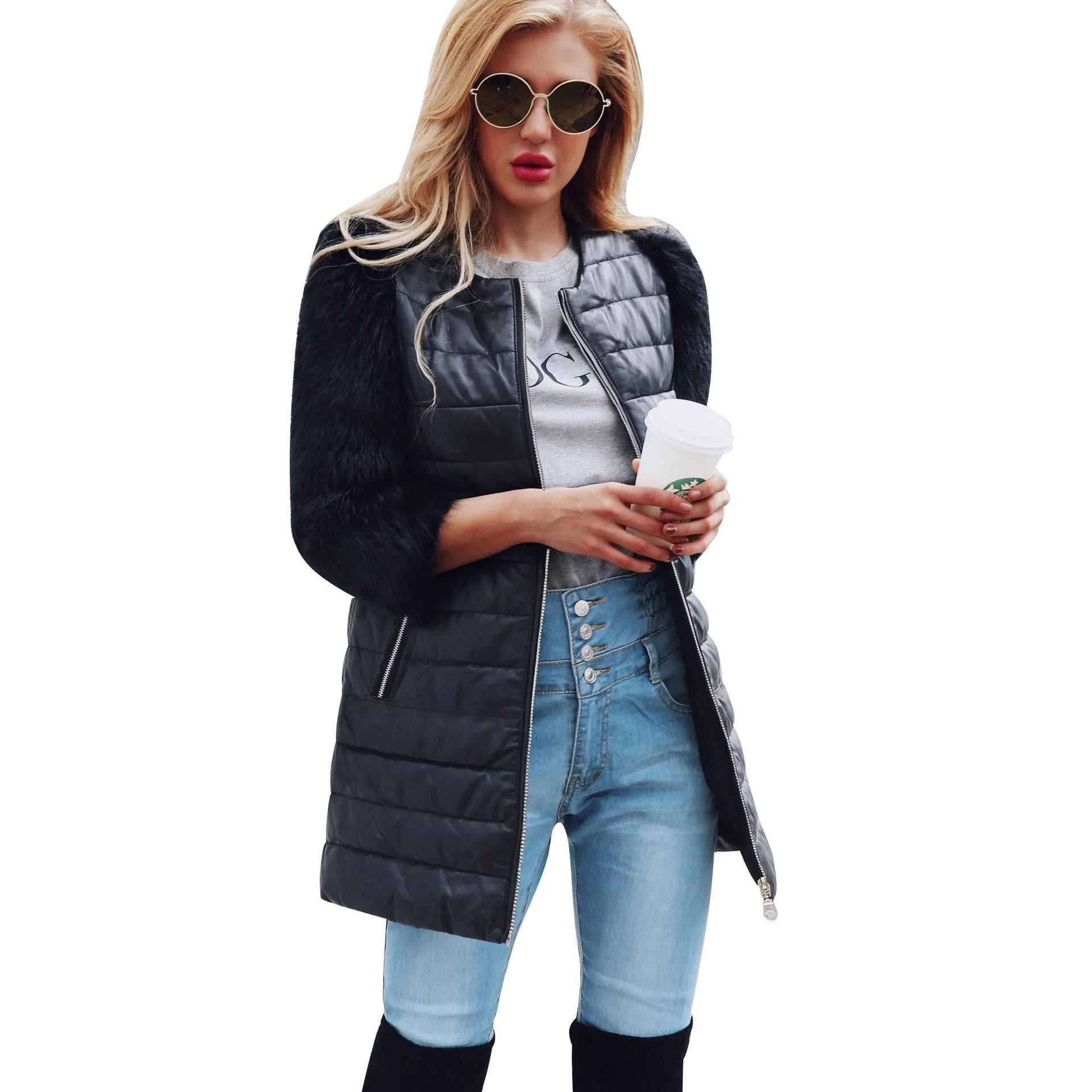 Europe Cloth Autumn Winter PU Jacket Women - melvincucci