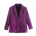 European And American All-match Sequined Loose Blazer - melvincucci