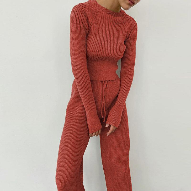 European And American Casual Women's Knitted Sweater Suit - melvincucci