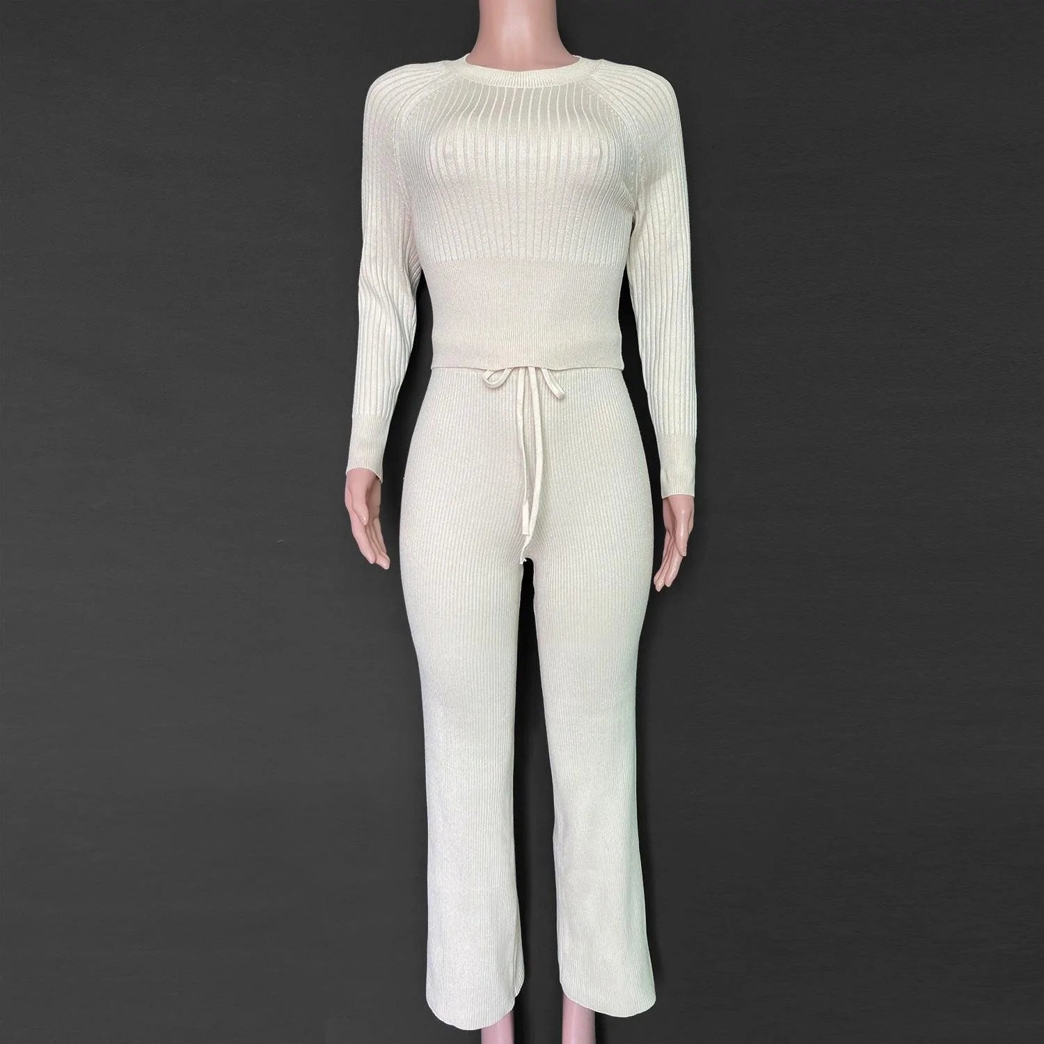 European And American Casual Women's Knitted Sweater Suit - melvincucci