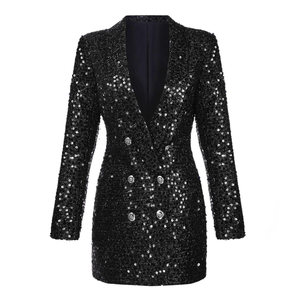 European And American Fashion Suit Ladies Temperament Jacket Sequined Suit Women Jacket - melvincucci