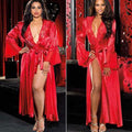 European and American hot style clothing ice silk long skirt bathrobe nightdress women - melvincucci