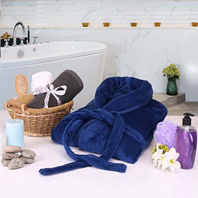 European And American Men's Clothing Men's Bathrobe Shawl Collar Wool Bathrobe Spa - melvincucci