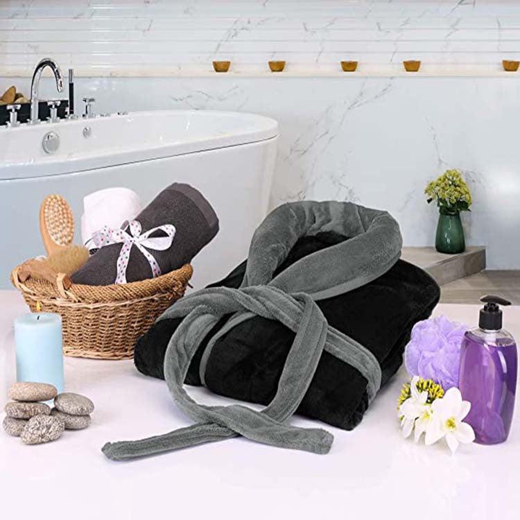 European And American Men's Clothing Men's Bathrobe Shawl Collar Wool Bathrobe Spa - melvincucci