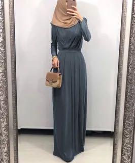 European And American New Style Abaya Dress V-neck Folds And mMopping Floor Skirt - melvincucci