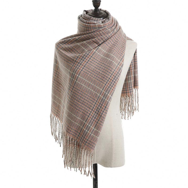 European And American Street Fringed Cashmere Scarf - melvincucci