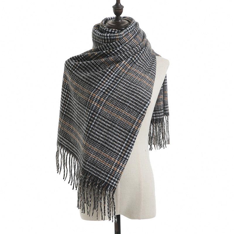 European And American Street Fringed Cashmere Scarf - melvincucci