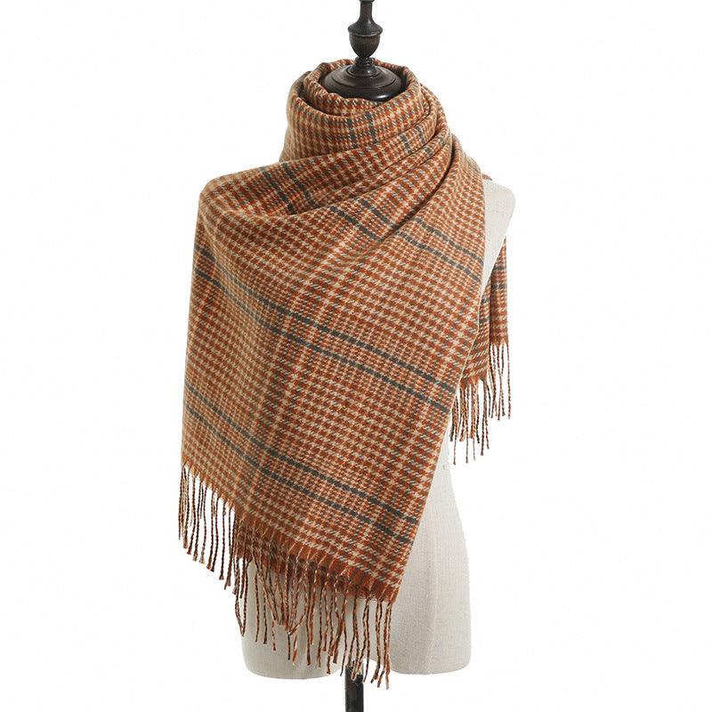 European And American Street Fringed Cashmere Scarf - melvincucci