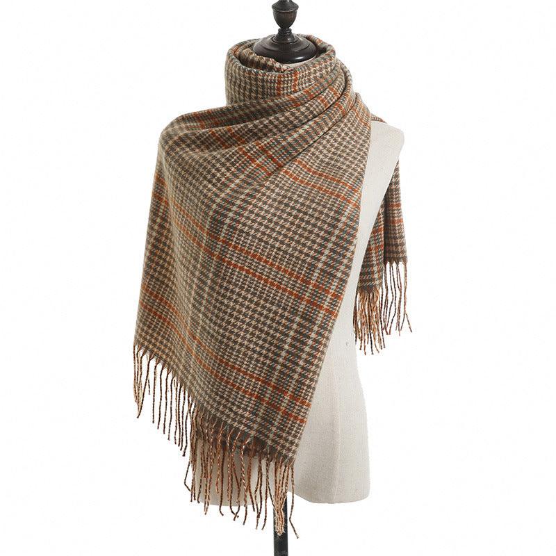 European And American Street Fringed Cashmere Scarf - melvincucci