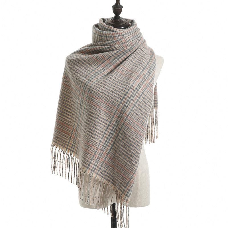 European And American Street Fringed Cashmere Scarf - melvincucci