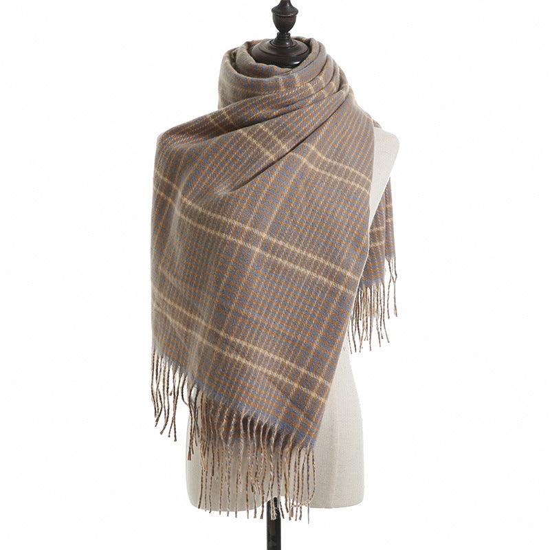 European And American Street Fringed Cashmere Scarf - melvincucci