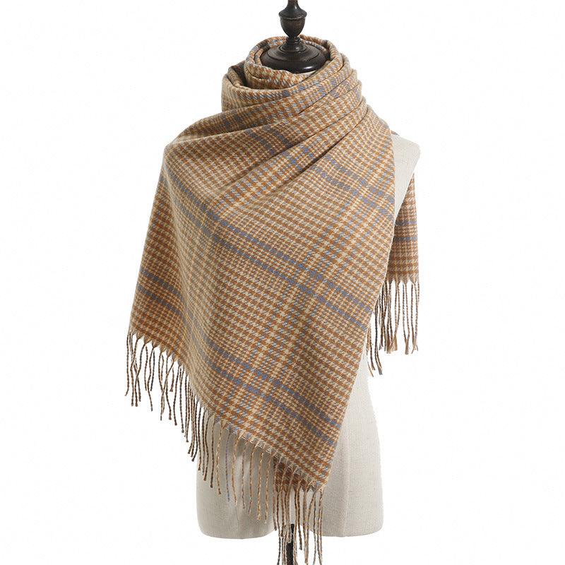 European And American Street Fringed Cashmere Scarf - melvincucci