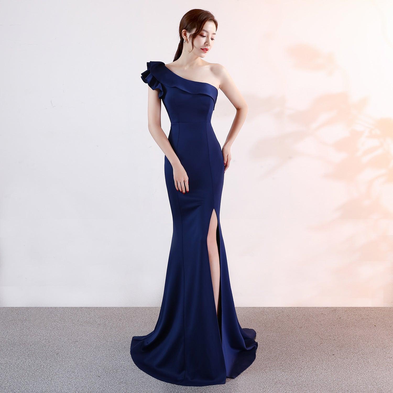 Evening dress elegant long sexy slim fishtail dress - melvincucci