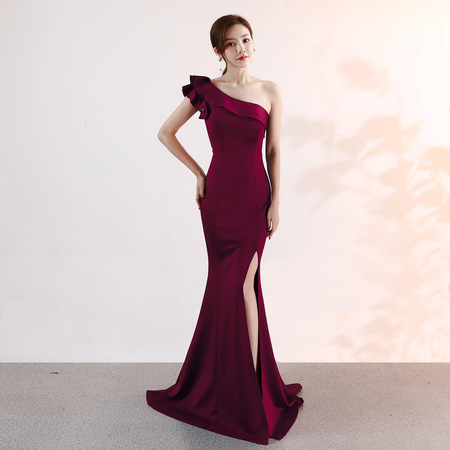 Evening dress elegant long sexy slim fishtail dress - melvincucci