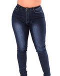 Extra large size fashion high elastic denim pants women - melvincucci