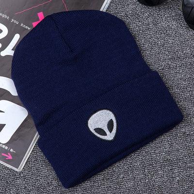 Extraterrestrial embroidery embroidery, street knitted hat, warm wool hat, men and women - melvincucci