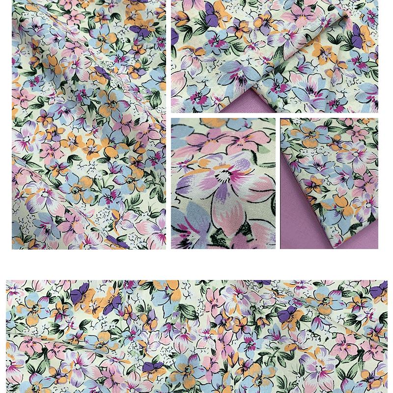 Women's Fashion Cotton Small Floral Fabric - melvincucci
