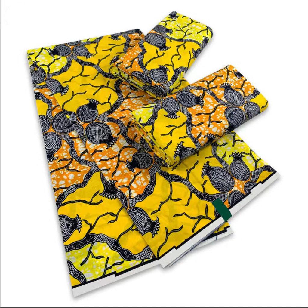 6 Yards African Wax Fabric Cotton Super Hollandais - melvincucci