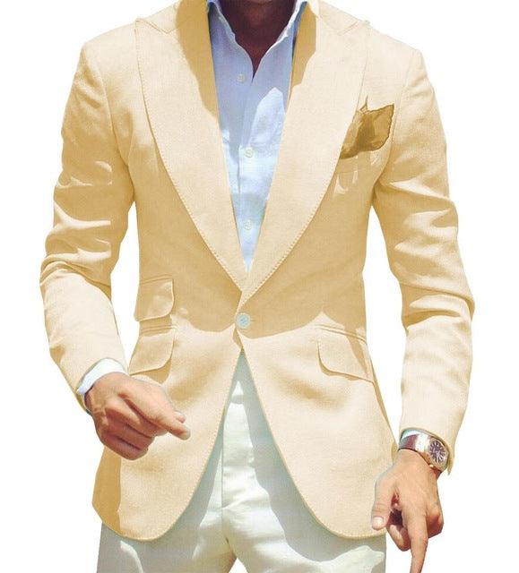 Men's Pure Color Suit Jacket Simple Temperament - melvincucci