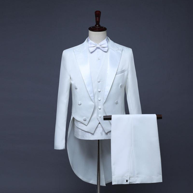 Fashionable Male Magician Black And White Light Tuxedo - melvincucci