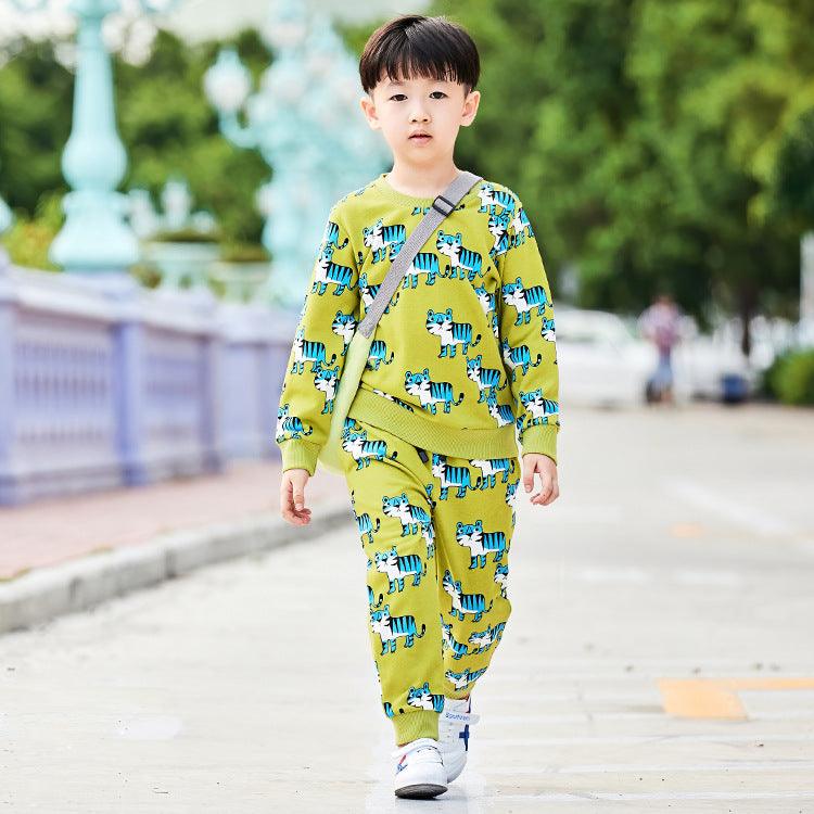 Children's Suit Cartoon Cute Long-sleeved Thick Suit - melvincucci