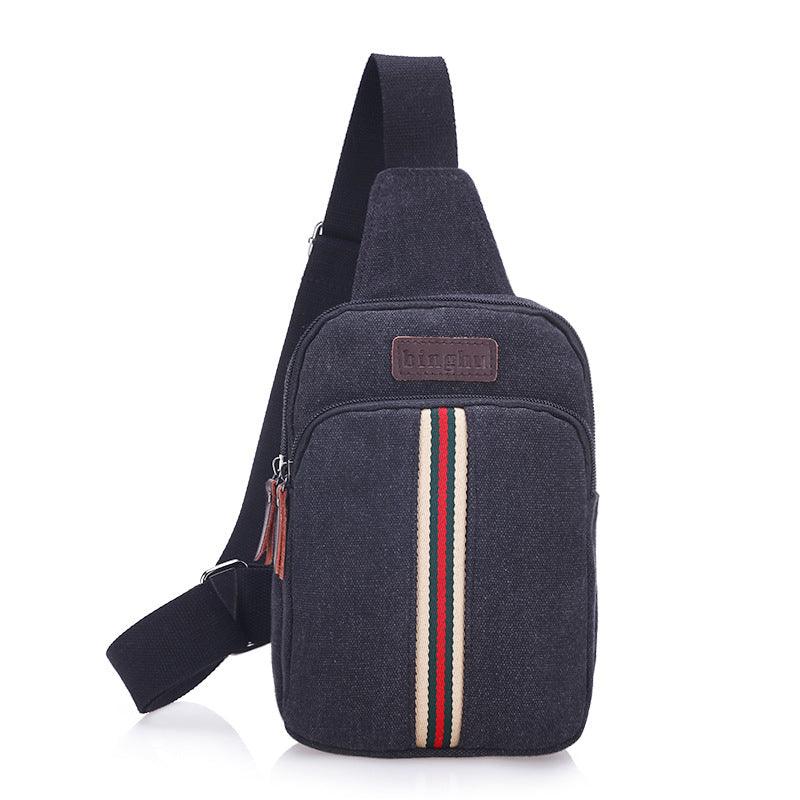 Factory direct leisure sports men Satchel Bag chest Korean outdoor canvas Metrosexual bag Bag Satchel - melvincucci