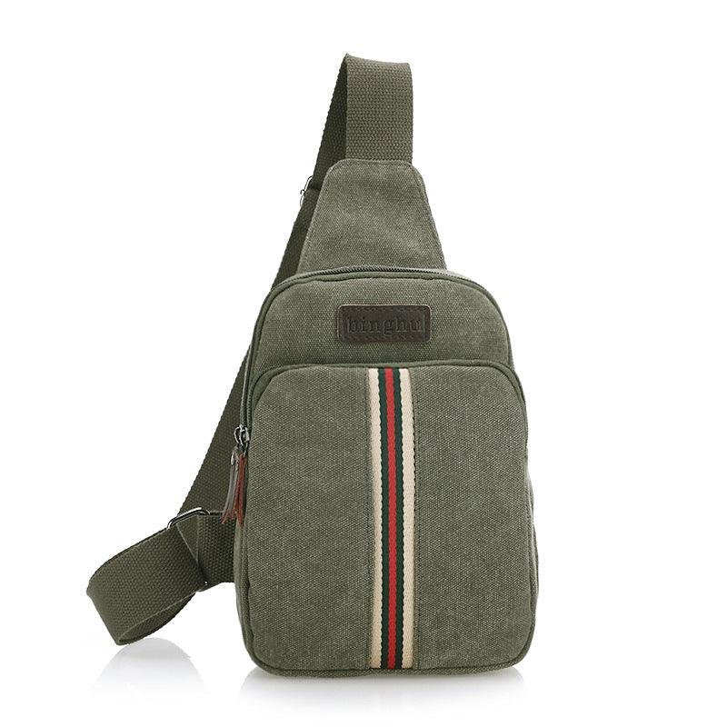 Factory direct leisure sports men Satchel Bag chest Korean outdoor canvas Metrosexual bag Bag Satchel - melvincucci