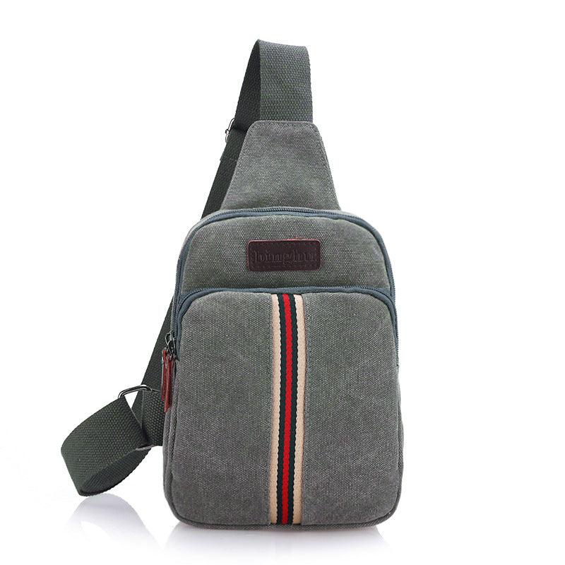 Factory direct leisure sports men Satchel Bag chest Korean outdoor canvas Metrosexual bag Bag Satchel - melvincucci