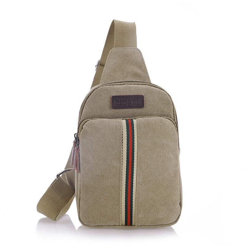 Factory direct leisure sports men Satchel Bag chest Korean outdoor canvas Metrosexual bag Bag Satchel - melvincucci