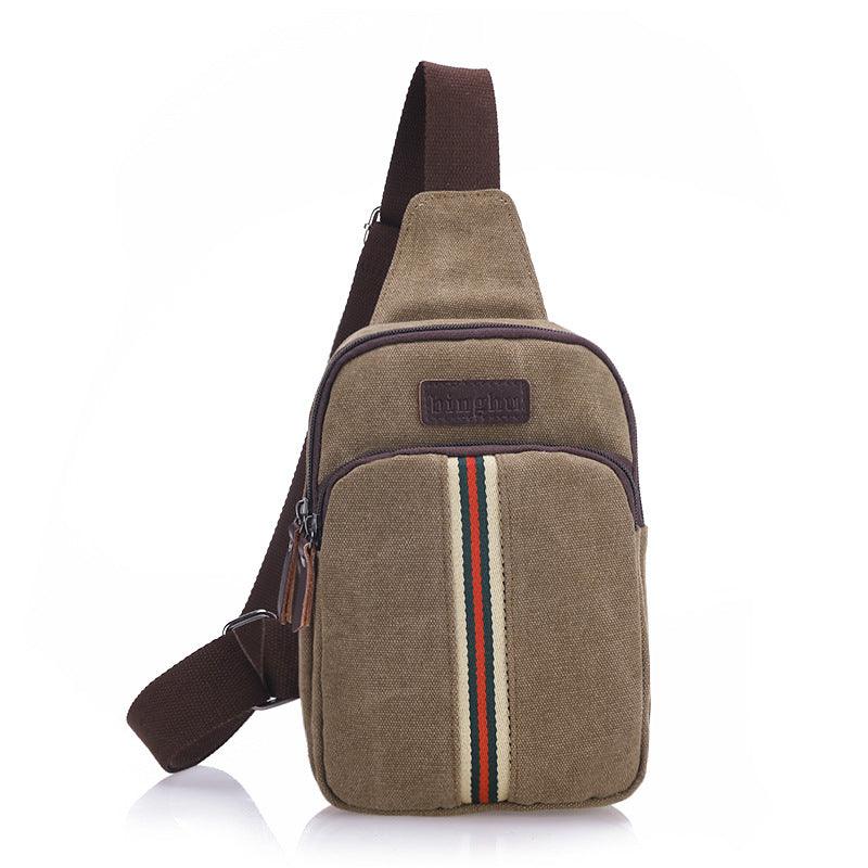 Factory direct leisure sports men Satchel Bag chest Korean outdoor canvas Metrosexual bag Bag Satchel - melvincucci