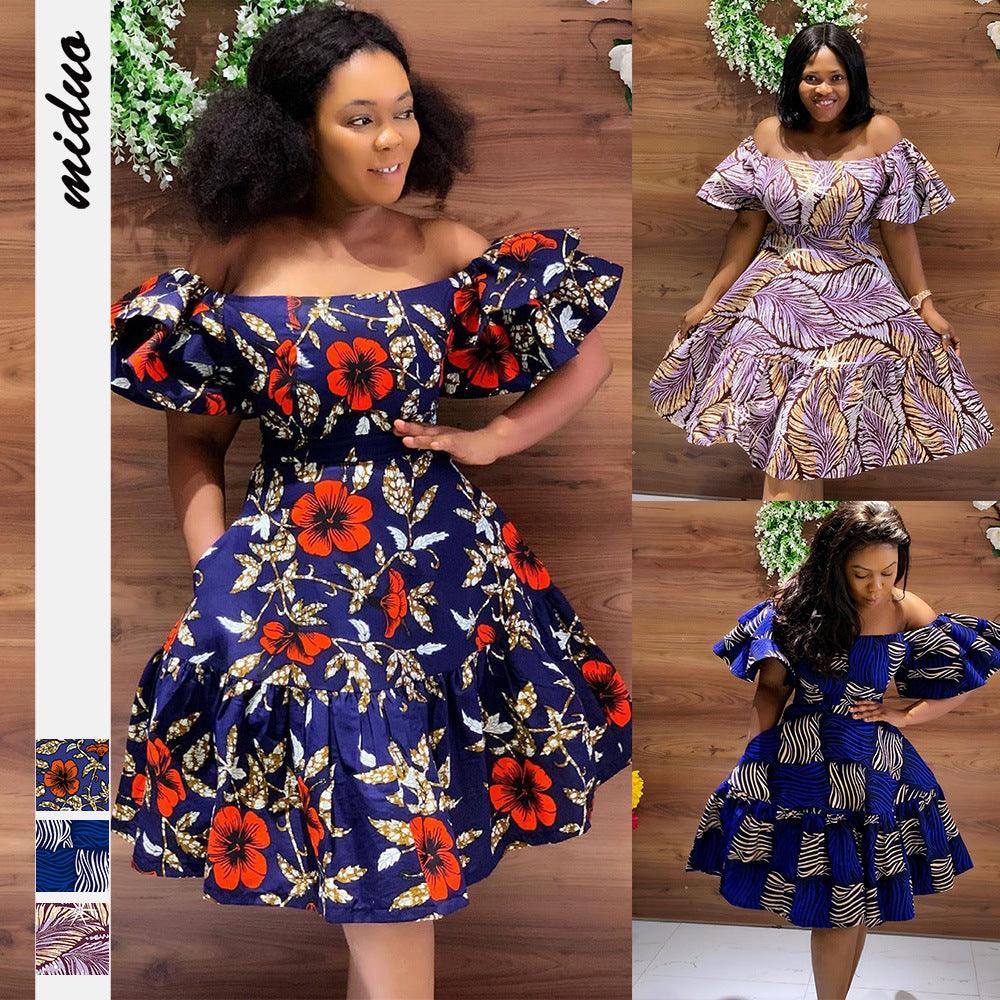 Factory Direct Sales Digital Printing African Style Women's Dress - melvincucci