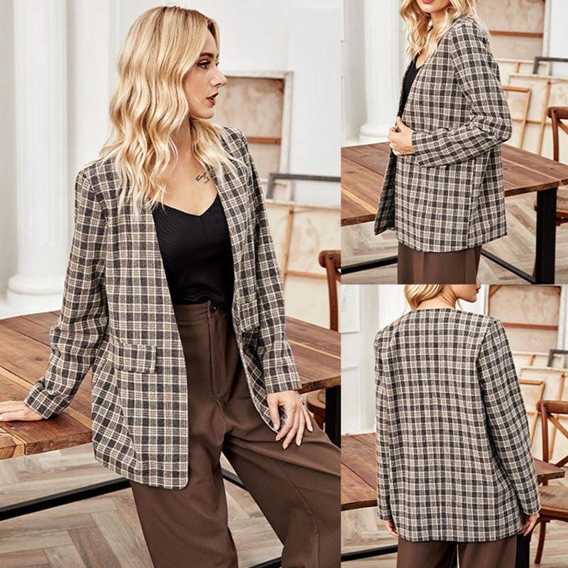 Fall and winter plaid blazer - melvincucci