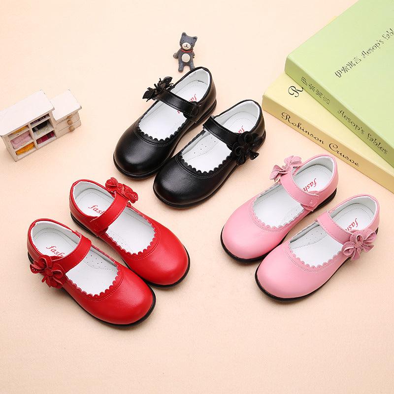 Fashion Big Kids Soft-soled Princess Shoes Black Student Show - melvincucci