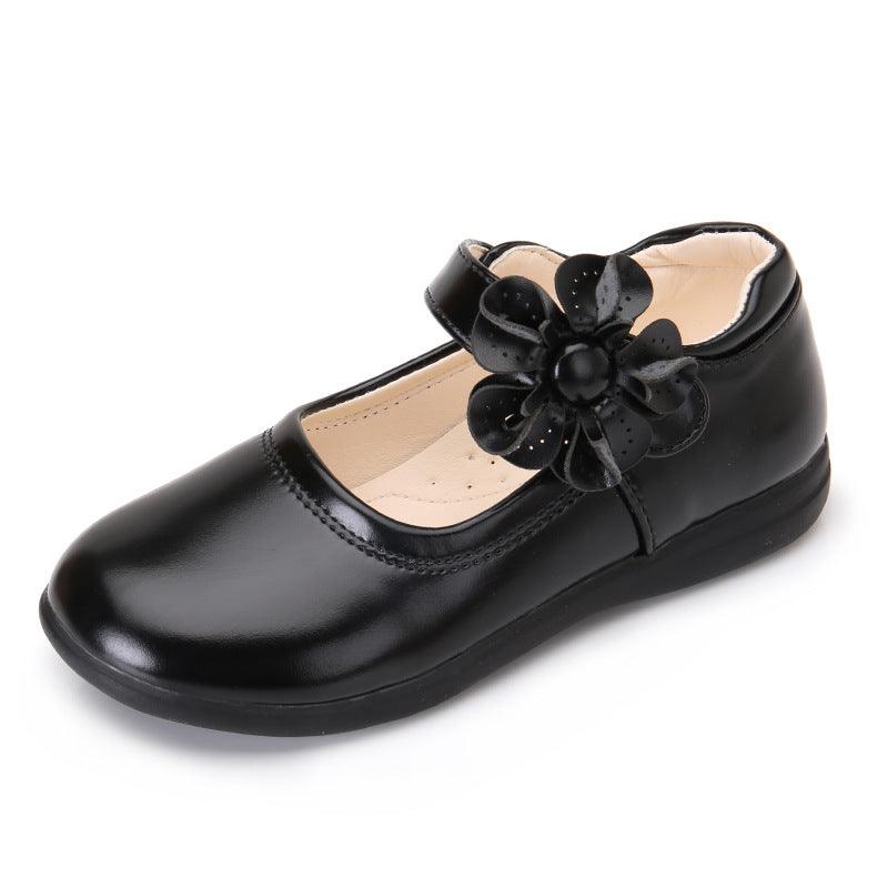Fashion Big Kids Soft-soled Princess Shoes Black Student Show - melvincucci