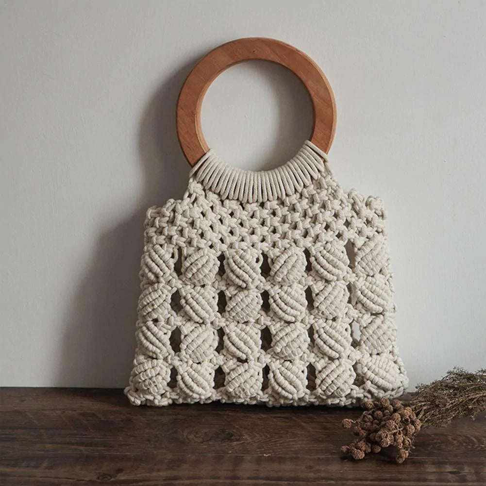 Fashion cotton rope straw women bags - melvincucci