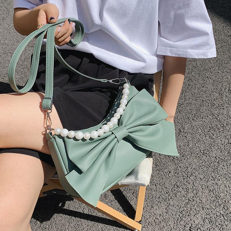 Fashion Design Women Canvas Shoulder Bags Kawaii Girls Bowknot Crossbody Bags - melvincucci