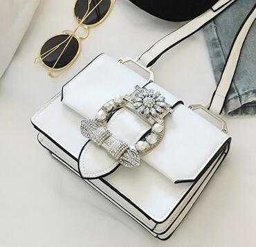 Fashion Designer Famous Bags For Women Designer Diamond Lock Bags Quality PU Leather Women Handbags Elegant Lady Shoulder Bags - melvincucci