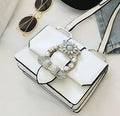 Fashion Designer Famous Bags For Women Designer Diamond Lock Bags Quality PU Leather Women Handbags Elegant Lady Shoulder Bags - melvincucci