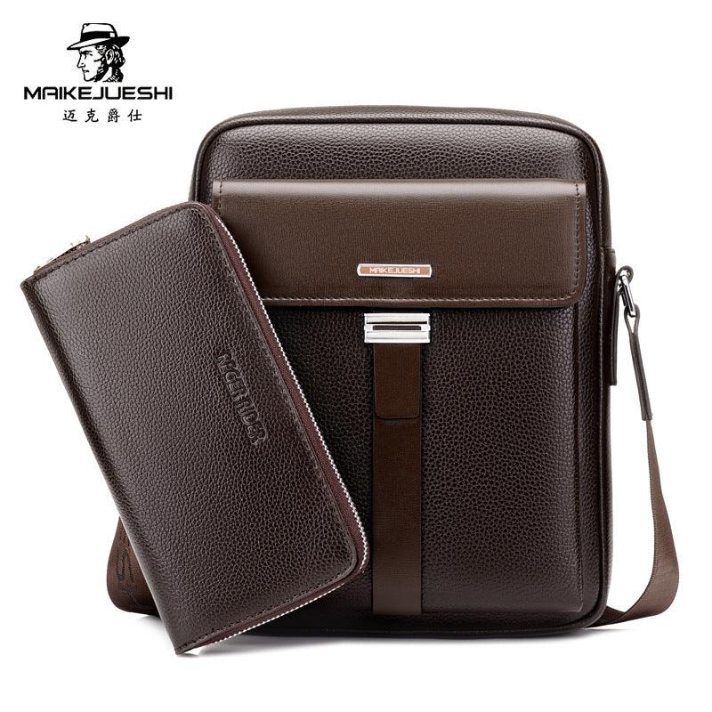 Fashion Men Business Leather Messenger Bag - melvincucci