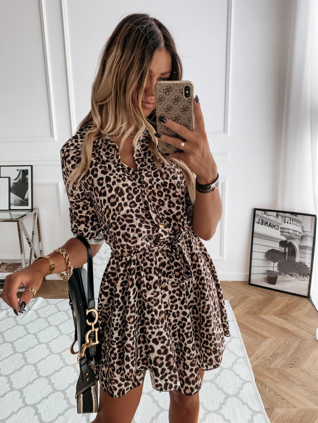 Fashion Printed Shirt Short Skirt Dress Women - melvincucci
