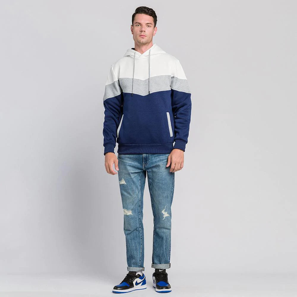 Fashion Pullover Hoodies Sweatshirt for Men Spring Autumn Casual Solid Color - melvincucci