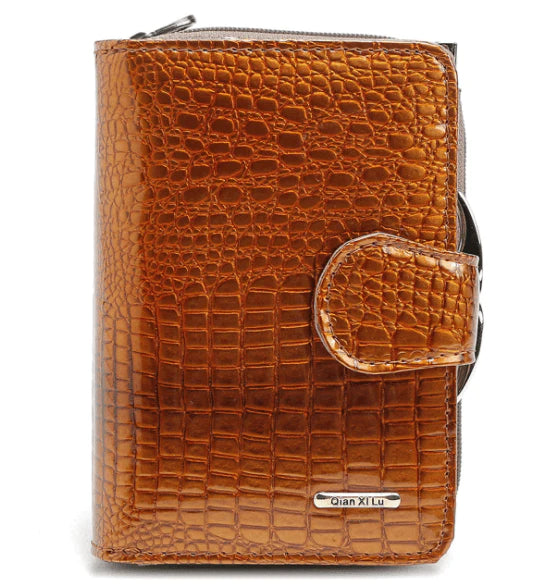 Fashion Real Patent Leather Women Short Wallets with box - melvincucci