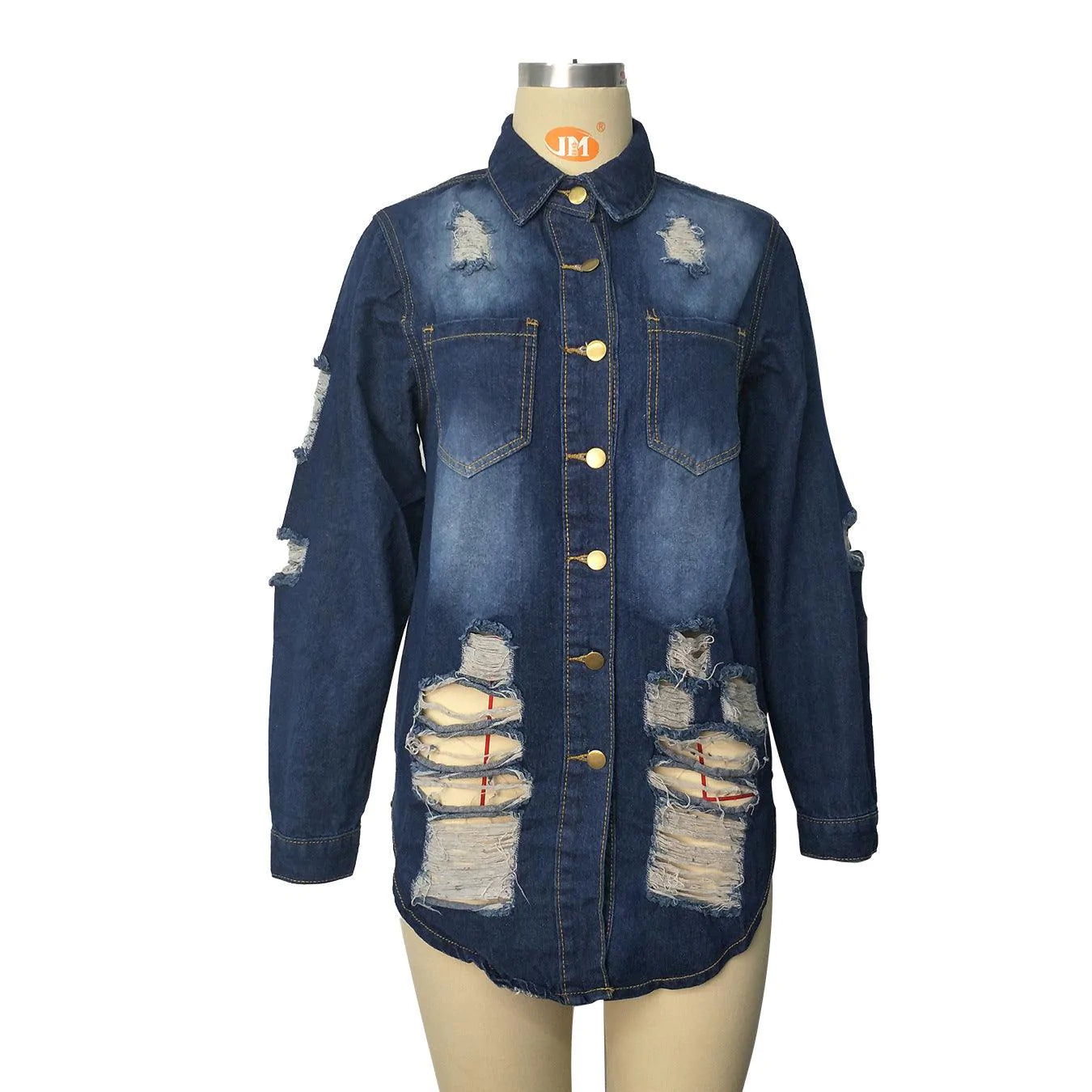 Fashion Ripped Casual Denim Jacket Women - melvincucci