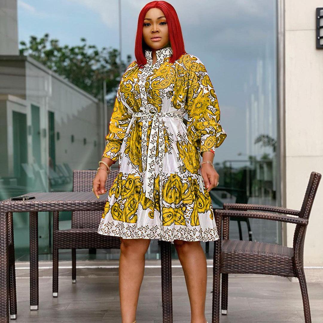 Fashion Sexy African Foreign Trade Plus Size Women'S Digital Printing Dress - melvincucci