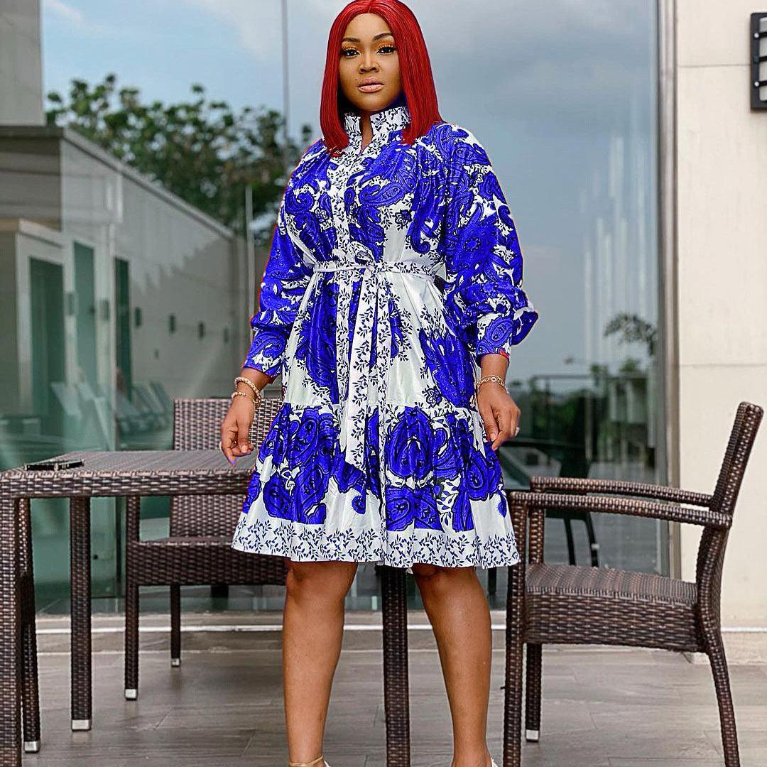 Fashion Sexy African Foreign Trade Plus Size Women'S Digital Printing Dress - melvincucci