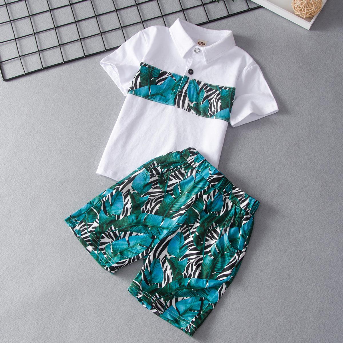 Fashion Short-sleeved Shorts Suit For Kids - melvincucci